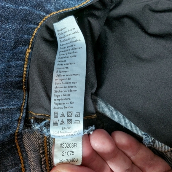 Spanx Jeans Distressed Elastic Waist Womens M Ankle Skinny Stretch High Rise - Picture 9 of 13